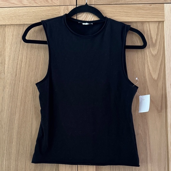 Topshop Tops - Topshop Black Muscle Tee